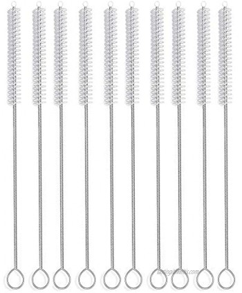 Long Straw Brush Nylon Pipe Tube Cleaner 12-ihch X 2 5-inch set of 10