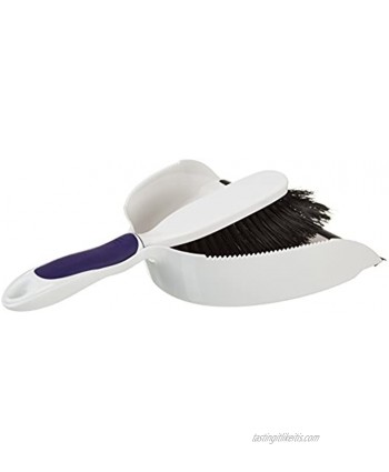 Rubbermaid Dustpan and Brush Set with Comfortable Grip Rubber Edge Easy For Dirt Pickup