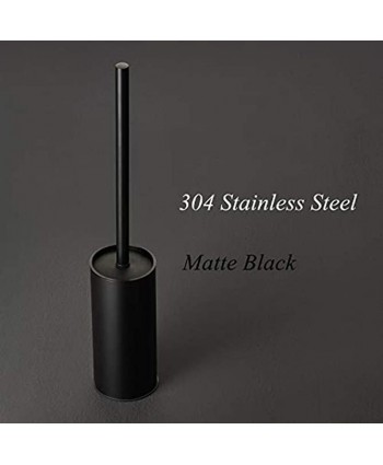 Stainless Steel 304 Rubber Painted Black Toilet Brush Cleaning Tool Holder with Toilet Brush
