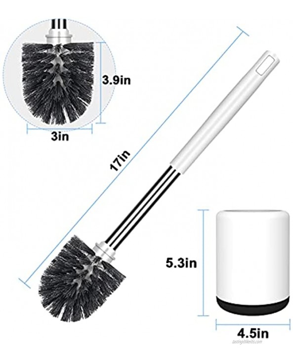 Toilet Cleaner Brush with Holder Set FlexibleToilet Bowl Brush Set