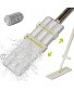 Floor Mop HoMettler Microfiber Mop with Self Wringer Set Hardwood Mops for Cleaning Wet & Dry No Hand Washing Lazy Flat Mop with Washable Pads for Tile Laminate Wooden Floor Commercial Use