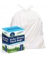 Freedom Living Biodegradable Heavy Duty Small White Trash Bags 3 Gallon 96 Count with Handle Ties for Garbage in Kitchen Yard Lawn Contractor Janitorial or Office