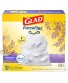 Glad ForceFlex Tall Kitchen Drawstring Trash Bags 13 Gallon White Trash Bag Mediterranean Lavender scent with Febreze Freshness 80 Count Package May Vary