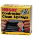 Husky HK42WC020B 42-Gallon Polyethylene Resin Contractor Clean-Up Bags 20 Count 4 ft L x 2 ft 9 in W x 3 mil T Black