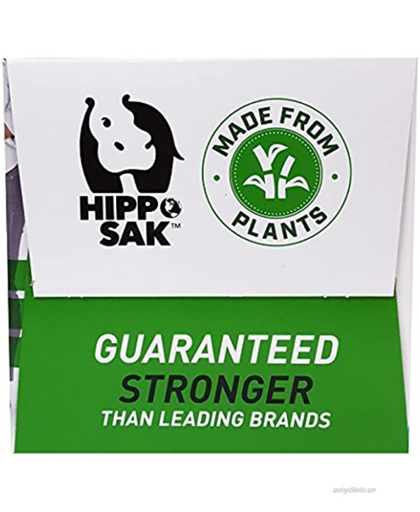 Plant Based Hippo Sak Tall Kitchen Bags with Handles 13 Gallon 45 Count