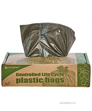 Stout by Envision 30 Gallon Controlled Life Cycle Trash Bags 60 Bags 0.8 mil Heavy Duty Eco Friendly Degradable Recycling Garbage Can Liners