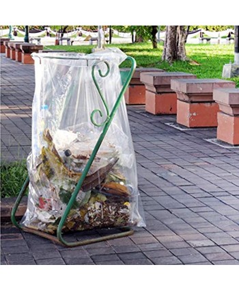 ToughBag 42 Gallon Trash Bags 3 Mil Contractor Bags Heavy Duty Large Trash Can Liners Recycling Trash Bags 38 x 48" 50 COUNT CLEAR Outdoor Construction Lawn Industrial Leaf Made in USA