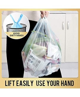 Trash Bags 5 Rolls 100 Counts Small Garbage Bags for Office Kitchen,Bedroom Waste Bin,Colorful Portable Strong Rubbish Bags,Wastebasket Bags