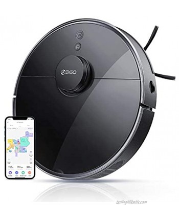 360 S7 Pro Robot Vacuum and Mop LiDAR Mapping 2650 Pa No-Go Zones Selective Room Cleaning Self Charge and Resume Compatible with Alexa and Google Assistant