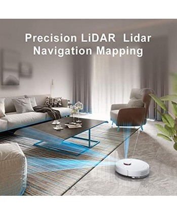 Dreametech D9 Robot Vacuum and Mop Cleaner Lidar Navigation Robot Vacuum Sweep and Mop 2-in-1 3000Pa Strong Suction Power 150min Runtime Compatible with Alexa Smart Mapping for Carpet Hard Floor