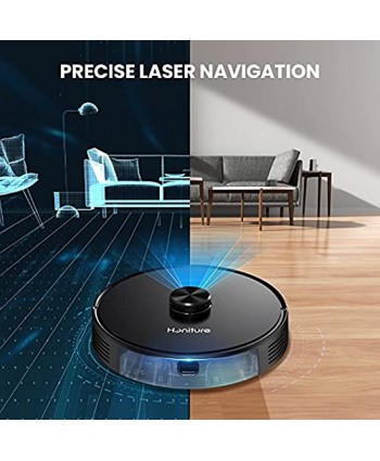HONITURE Q6 Robot Vacuum Cleaner 2-in-1 Robot Vacuum and Mop Robotic Vacuum Self Emptying 2700Pa,Laser Navigation,Smart Mapping,Wi-Fi Connected,Ideal for Pet Hair Hard Floor and Carpet