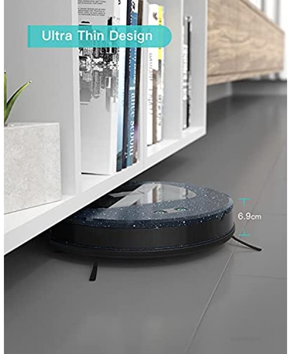 Lefant F1 Robot Vacuum Cleaner Robotic Vacuum and Mop Combo with 600ML Dust Bin 4000pa Suction Power 210 Mins Runtime Boundary Strips Included Quiet Ideal for Pet Hair Carpets Hard Floors