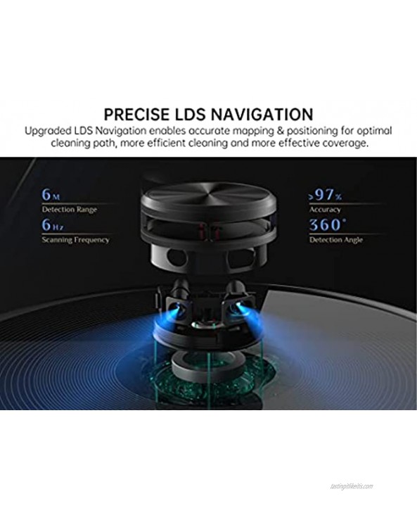 S31 Robot Vacuum and Mop Automatic Dirt Disposal Lidar Navigation 3000Pa Suction Robotic Vacuum Cleaner with Mapping 240 mins Runtime Compatible with Alexa Ideal for Pet Hair Carpets