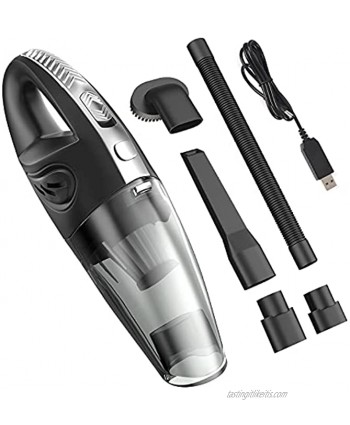 BELIJA Handheld Vacuum Hand Vacuum Cordless with High Power Quick Charge Portable Waterwashable Filter with Powerful Cyclonic Suction vacuums Cleaner for Home Office and Car Cleaning