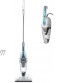 Black & Decker Stick Vacuum Cleaner Powerful Suction 3-in-1 Small Handheld Vac with Filter for Hard Floor Lightweight Upright Home Pet Hair White with Aqua Blue