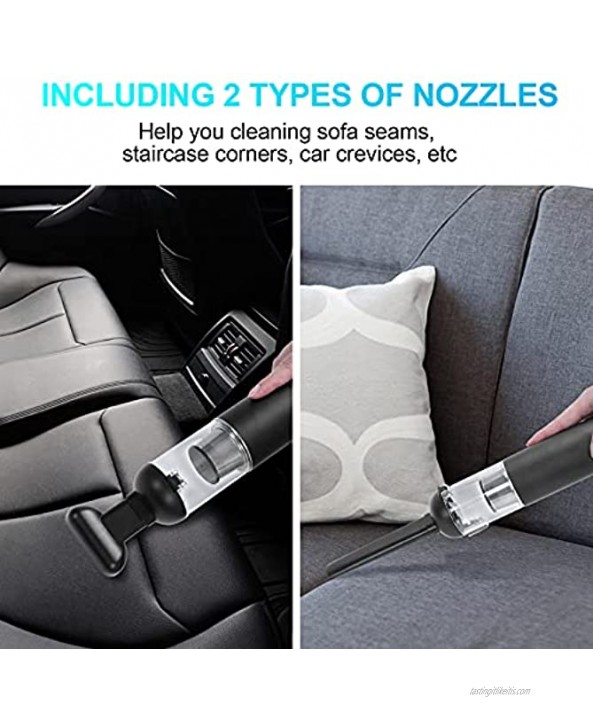 Cordless Car Vacuum Cleaner High Power Rechargeable Handheld Vacuum for Pet Hair Mini 7000pa Suction Vacuum Cleaner Ultra Lightweight Cordless Handheld Vacuum for Home Office Car