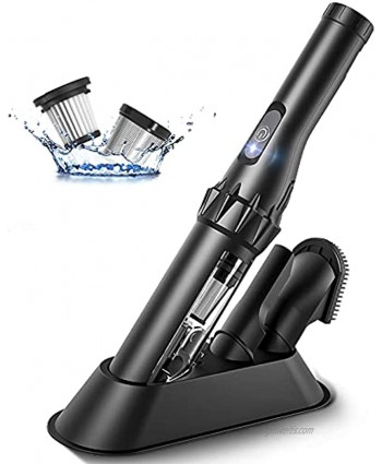Mini Vacuum Cleaner Cellay Cordless Handheld Vacuum Cleaner with Stand Holder 2 Hours Type C Quick Charge One Touch Dust Empty Small Hand Held Vac for Car | Home | Office | Kitchen