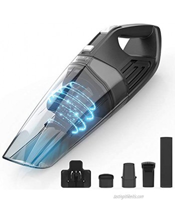 ORFELD Handheld Vacuum 6500pa Powerful Suction Wet and Dry Up to 25 Minutes Cleaning for Home Pet Car,Black