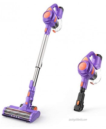 Cordless Vacuum Cleaner 24KPa Powerful Suction 100000 RPM High-Speed Brushless Motor Quiet Lightweight 4 in 1 Stick Vacuum Cleaner