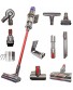 Dyson V11 Animal+ Cordless Red Wand Stick Vacuum Cleaner with 10 Tools Including High Torque Cleaner Head | Rechargeable Cord-Free Lightweight Powerful Suction | Limited Red Edition