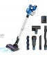 INSE Cordless Vacuum Cleaner 23Kpa 250W Brushless Motor Stick Vacuum Up to 45 Mins Max Runtime 2500mAh Rechargeable Battery 10-in-1 Lightweight Handheld for Carpet Hard Floor Car Pet Hair Blue- S6