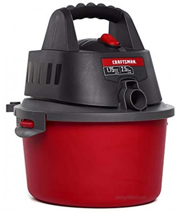 CRAFTSMAN CMXEVBE17250 2.5 gallon 1.75 Peak Hp Wet Dry Vac Portable Shop Vacuum with Attachments