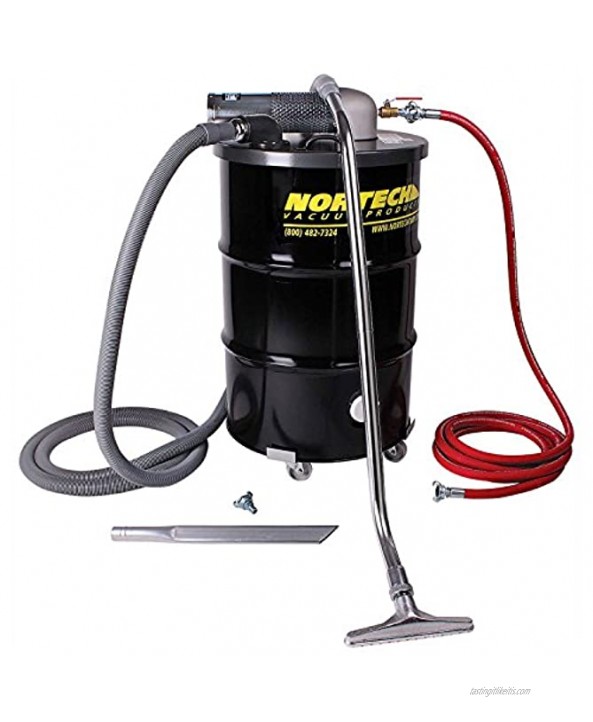 Nortech N551BCX B Vacuum Unit with 1.5-Inch Inlet and Attachment Kit 55-Gallon