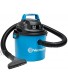 Vacmaster Portable Wall Mountable Wet Dry Vac 2.5 Gallon 2 HP 1-1 4" Hose VOM205P Blue