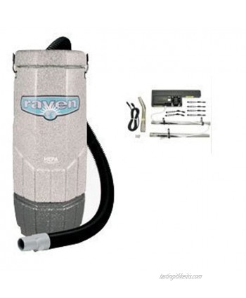 Sandia 70-2002 Super Raven Backpack Vacuum with Power Head Accessory 1340W 120 CFM 1.5HP 2-Stage Motor 6 Quart