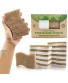 AIRNEX Biodegradable Natural Kitchen Sponge Compostable Cellulose and Coconut Walnut Scrubber Sponge Pack of 12 Eco Friendly Sponges for Dishes