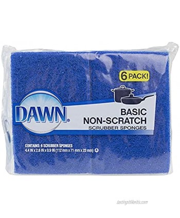 Dawn Scrubber Sponge Non Scratch 6 Pack Blue