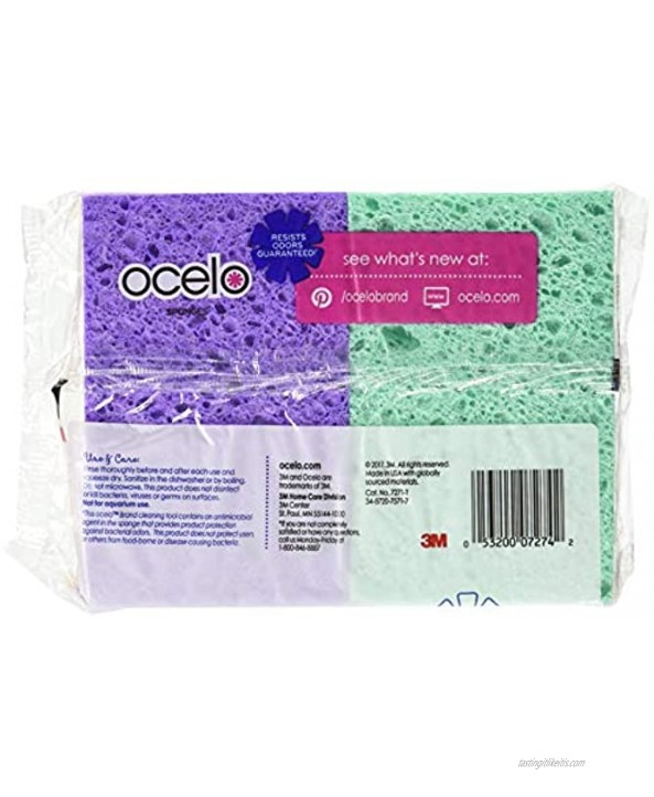 O-Cel-O Handy Sponges Assorted ColorsPackaging May vary 4 Count pack of 4