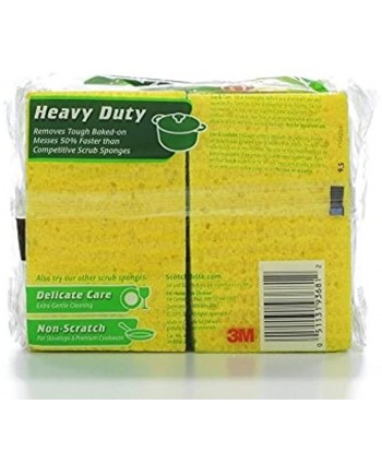 Scotch-Brite Heavy Duty Scrub Sponge 18 Sponges 6 x 3 Count Packages