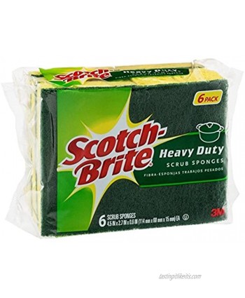 Scotch-Brite Heavy Duty Scrub Sponge 18 Sponges 6 x 3 Count Packages