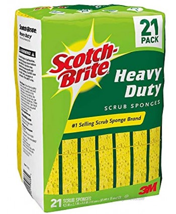 Scotch-Brite Heavy Duty Scrub Sponge 21 Sponges Total