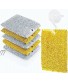 SPONGENATOR Kitchen Scrubbing Sponges -Heavy Duty Non-Scatch Scrubbing Cleaner Sponges in 2 Colors Multi-Surface Non-Metal Dish Scouring Scrubbers for Fast Cleaning 6