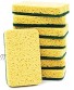 Temede Heavy Duty Cellulose Scrub Sponges Double-Sided Scrubber Sponge for Kitchen Cleaning Non-Scratch Sponges for Dishes Efficient Scouring Pad for Pot Pan Household Cookware 8pcs