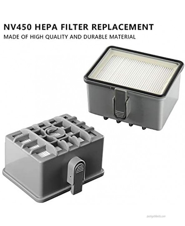 2 HEPA + 4 Foam Filter Kit Replacement for Shark Rotator NV450 NV451 Rocket NV472 NV480 NV481 NV482 NV484 Upright Vacuum Directly Replaces Part # XHF480 XHF450 Tall Size 2.36
