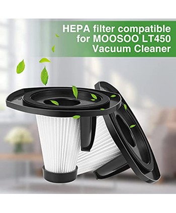Cabiclean Vacuum Filter for Moosoo LT450 HEPA Replacement Filter Compatible with MOOSOO LT450 Vacuum Cleaner  6 HEPA Filter & 6 Sponge）