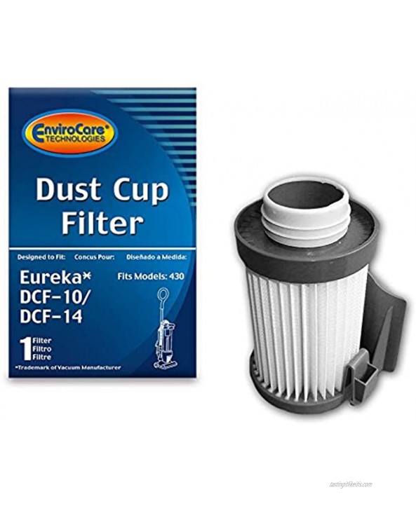 EnviroCare Premium Replacement Vacuum Cleaner Dust Cup Filter for Eureka Style DCF-10 DCF-14 Uprights White