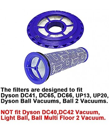 KTSIM hose assembly gray red HEPA column filter and pre-filter replacement parts compatible with Dyson DC40 and DC41 vacuum cleaners