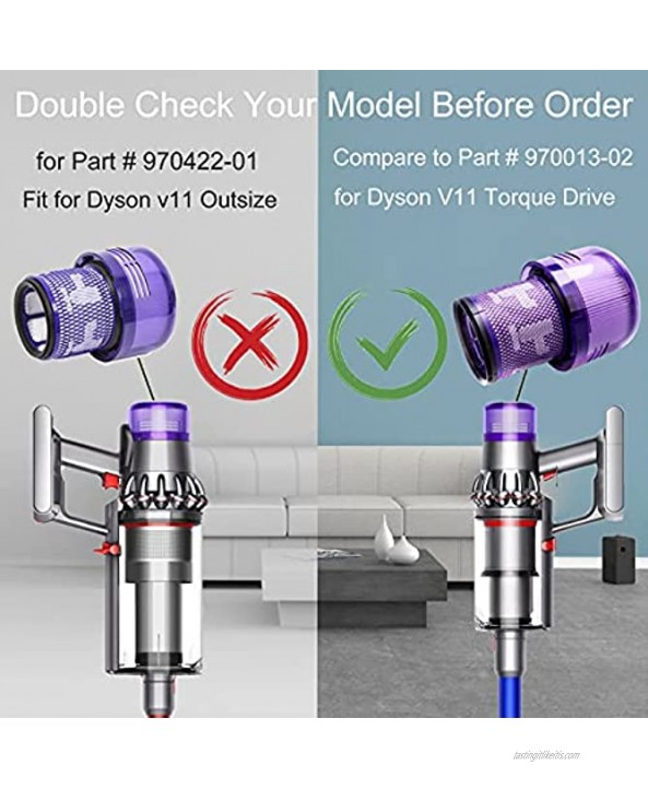 LhhTing 3 Pack Filters Replacement for Dyson V11 Vacuum Compare to Part 970013-02