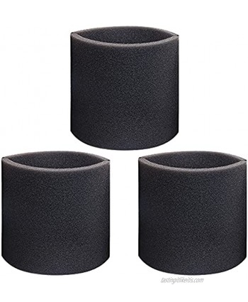 3 Pack 90585 Foam Sleeve Filter Replacements for Most Shop-Vac Vacmaster & Genie Shop Wet Dry Vacuums VF2001 Foam Filter for Wet Dry Vacuum Cleaner
