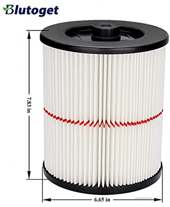 Blutoget 17816 Cartridge Filter Replacement Compatible with Craftsman Shop Vac Craftsman 17816 9-17816 Wet Dry Vacuum Air Cartridge Filter（Pack of 2）