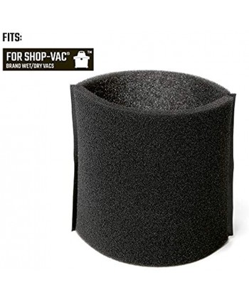 CRAFTSMAN CMXZVBE38765 Wet Dry Vac Foam Sleeve Wet Filter for Shop Vac Branded Shop Vacuums  Black