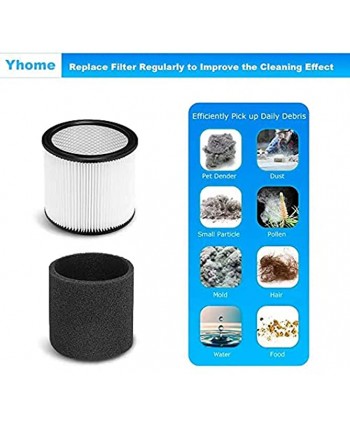Foam Sleeve Filter for Shop-Vac 90304 90350 90333 Cartridge Replacement Part for Most Wet Dry Shop Vacuum Cleaners 5 Gallon and Above Compare to Part # 90304 90585 2+4