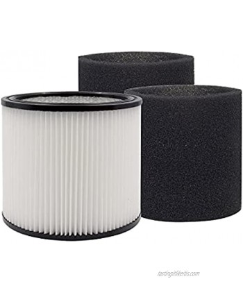 Foam Sleeve Filter for Shop-Vac 90304 90350 90333 Replacement for Most Wet Dry Vacuum Cleaners 5 Gallon and Above Compare to Part # 90304 90585 2+2