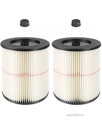 Lorcornm Filter for Replacement Compatible with Craftsman Vac 17816 9-17816 Wet Dry Vac Cartridge Filter Fits 5 6 8 12 16 32 Gallon Larger Vacuum Cleaner Attachment Pack of 2