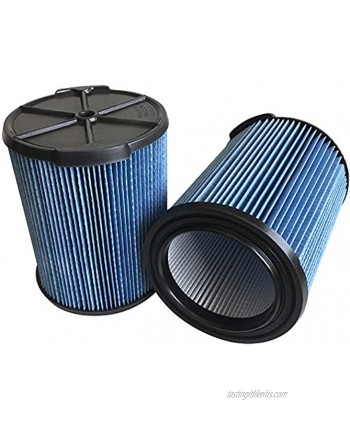 RenLin 9-38751 Replacement Cartridge vacuum filter compatible with Craftsman 9-38751 CRAFTSMAN CMXZVBE38751 Fine Dust Wet Dry Vac Filter for 5 to 20 Gallon Shop Vacuums—Pack of 2 PCS 38751 blue