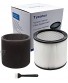 Replacement Filter for Shop-Vac 90350 90304 90333 903-04-00 9030400 90585 Foam Sleeve ，Compatible with Shop-Vac Accessories 5 Gallon and Above Wet Dry Vacuum Cleaners，Compare to Part 90304 90585 1 HEPA Filter + 1 Foam Sleeve Filter +1 Brush